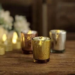 12 Pcs 2" Speckled Mercury Glass Votive Candle Holders 28 12 Pcs 2" Speckled Mercury Glass Votive Candle Holders -Optimal Home Decoration 12 pcs 2 speckled mercury glass votive candle holders 28950908272703