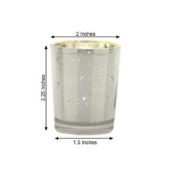 12 Pcs 2" Speckled Mercury Glass Votive Candle Holders 41 12 Pcs 2" Speckled Mercury Glass Votive Candle Holders -Optimal Home Decoration 12 pcs 2 speckled mercury glass votive candle holders 28950908731455
