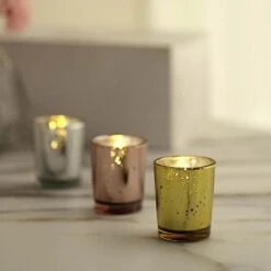 12 Pcs 2" Speckled Mercury Glass Votive Candle Holders 30 12 Pcs 2" Speckled Mercury Glass Votive Candle Holders -Optimal Home Decoration 12 pcs 2 speckled mercury glass votive candle holders 28952908038207