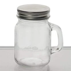 12 Pcs 4 Oz Mason Glass Jars With Handles - Clear 11 12 Pcs 4 Oz Mason Glass Jars With Handles - Clear -Optimal Home Decoration 12 pcs 4 oz mason glass jars with handles clear glas jar03 clr 4735932170303