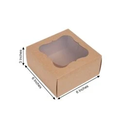 Optimal Home Decoration 42 Optimal Home Decoration -Optimal Home Decoration 12 pcs 6 cake boxes with window bakery gift favor holders brown box 6x3 cake02 nat 28590545076287