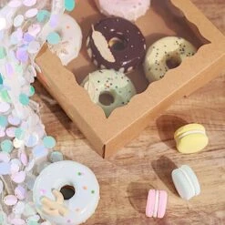 12 Pcs 9" Dessert Bakery Cake Boxes With Window - Brown -Optimal Home Decoration 12 pcs 9 dessert bakery cake boxes with window brown box 9x3 cake03 nat 28598148104255