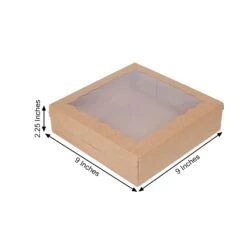 Optimal Home Decoration 30 Optimal Home Decoration -Optimal Home Decoration 12 pcs 9 dessert bakery cake boxes with window brown box 9x3 cake03 nat 28598149054527