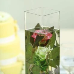 12 Pcs Glass Square Vases Wedding Centerpieces - Clear 25 12 Pcs Glass Square Vases Wedding Centerpieces - Clear -Optimal Home Decoration 12 pcs glass square vases wedding centerpieces clear 29038544748607