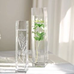 12 Pcs Glass Square Vases Wedding Centerpieces - Clear 31 12 Pcs Glass Square Vases Wedding Centerpieces - Clear -Optimal Home Decoration 12 pcs glass square vases wedding centerpieces clear 29038544945215