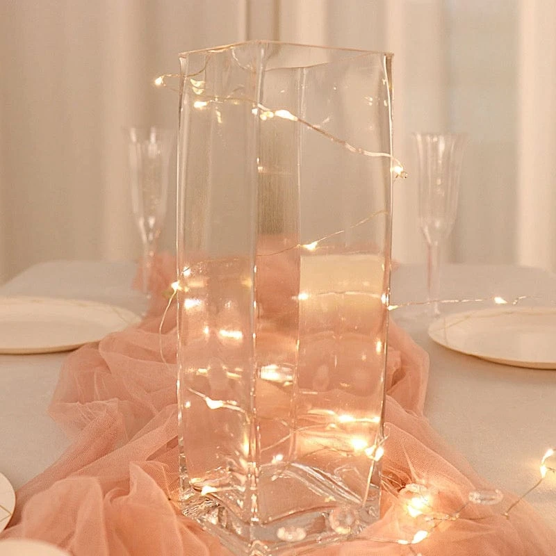 12 Pcs Glass Square Vases Wedding Centerpieces - Clear 21 12 Pcs Glass Square Vases Wedding Centerpieces - Clear - Image 19
