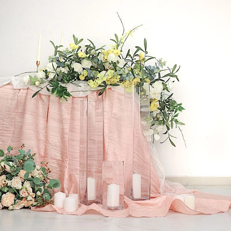 12 Pcs Glass Square Vases Wedding Centerpieces - Clear 22 12 Pcs Glass Square Vases Wedding Centerpieces - Clear - Image 20