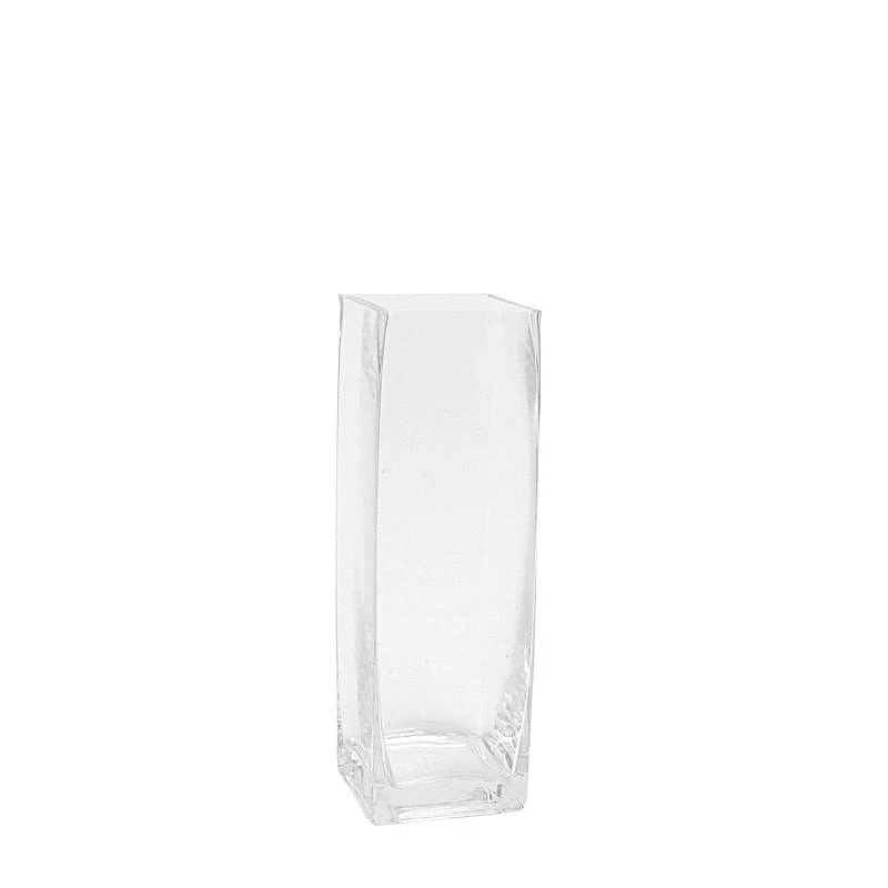 12 Pcs Glass Square Vases Wedding Centerpieces - Clear 18 12 Pcs Glass Square Vases Wedding Centerpieces - Clear - Image 16