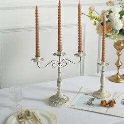 12 Spiral 11" Long Unscented Premium Wax Taper Candles 27 12 Spiral 11" Long Unscented Premium Wax Taper Candles -Optimal Home Decoration 12 premium spiral unscented wax dinner candle sticks 30846170136639