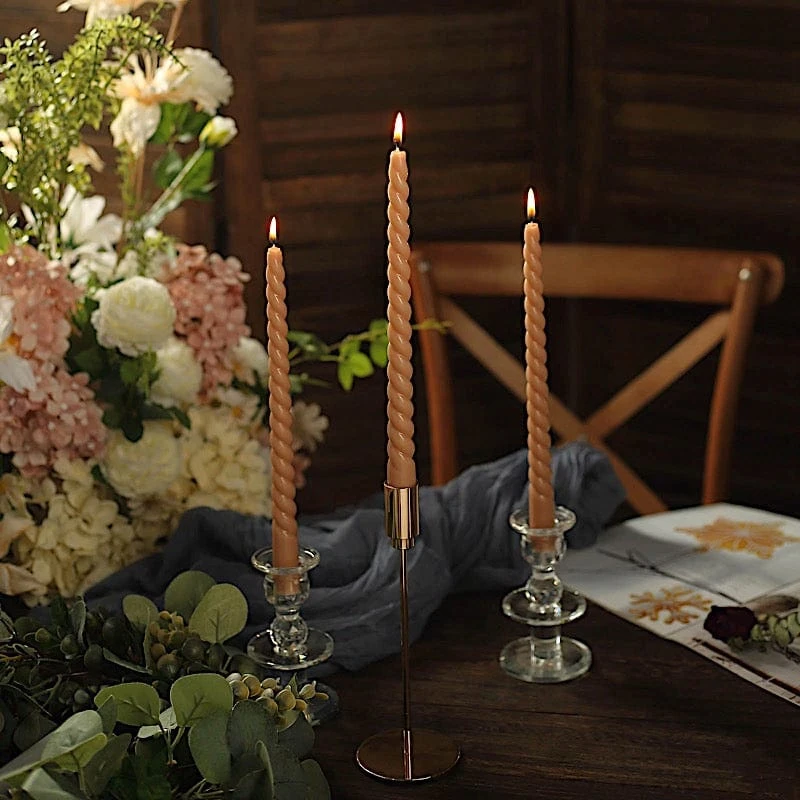 12 Spiral 11" Long Unscented Premium Wax Taper Candles 9 12 Spiral 11" Long Unscented Premium Wax Taper Candles - Image 7