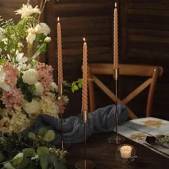 12 Spiral 11" Long Unscented Premium Wax Taper Candles 29 12 Spiral 11" Long Unscented Premium Wax Taper Candles -Optimal Home Decoration 12 premium spiral unscented wax dinner candle sticks 30846170333247