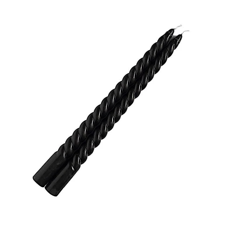 12 Spiral 11" Long Unscented Premium Wax Taper Candles 14 12 Spiral 11" Long Unscented Premium Wax Taper Candles - Image 12