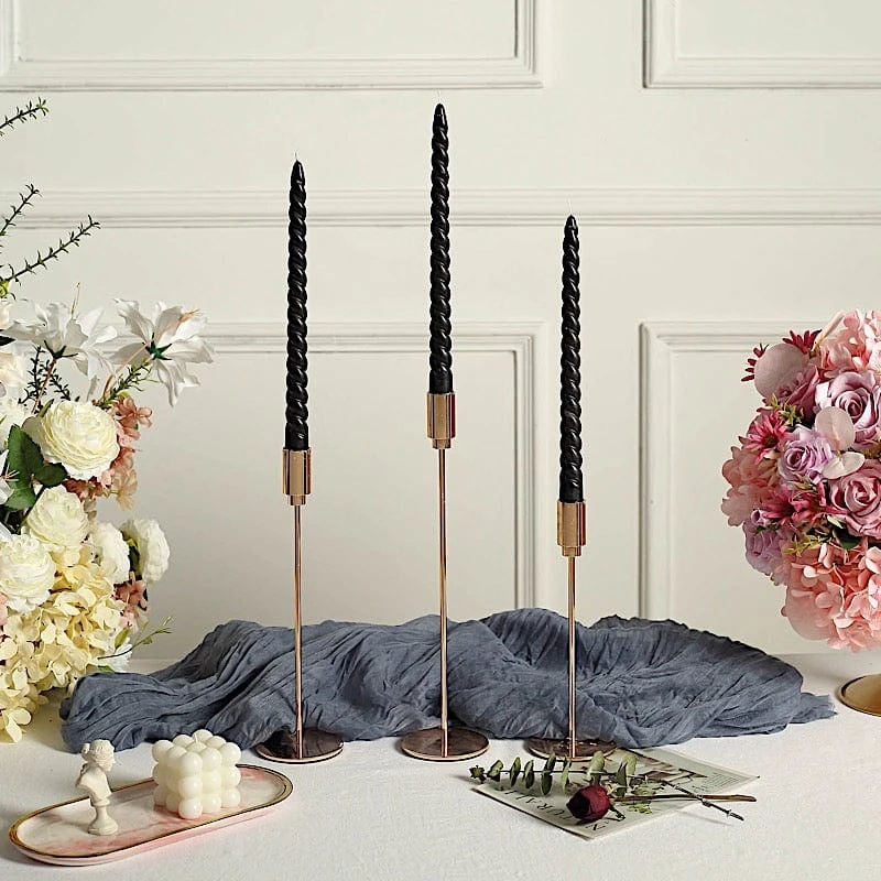 12 Spiral 11" Long Unscented Premium Wax Taper Candles 16 12 Spiral 11" Long Unscented Premium Wax Taper Candles - Image 14