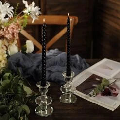 12 Spiral 11" Long Unscented Premium Wax Taper Candles 36 12 Spiral 11" Long Unscented Premium Wax Taper Candles -Optimal Home Decoration 12 premium spiral unscented wax dinner candle sticks 30846172594239