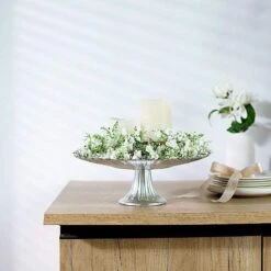 12" Round Glass Cake Stand Wavy Edge Cupcake Holder 23 12" Round Glass Cake Stand Wavy Edge Cupcake Holder -Optimal Home Decoration 12 round glass cake stand wavy edge cupcake holder 28933386960959