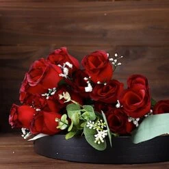 12 Silk Rose Buds Bushes Flowers Wedding Arrangements -Optimal Home Decoration 12 silk rose buds bushes flowers wedding arrangements 29648351952959