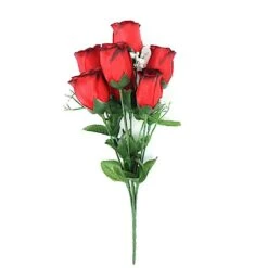 12 Silk Rose Buds Bushes Flowers Wedding Arrangements -Optimal Home Decoration 12 silk rose buds bushes flowers wedding arrangements arti 84 blkred 29648351690815