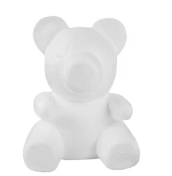 12" Tall 3D Bear Styrofoam Animals DIY Craft Arts - White