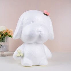 12" Tall 3D Puppy Styrofoam Animals DIY Craft Arts - White -Optimal Home Decoration 12 tall 3d puppy styrofoam craft diy arts party decoration white foam craf dog01 m 29195594104895