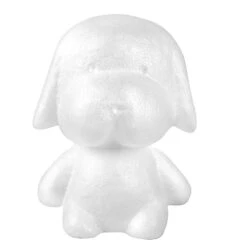 12" Tall 3D Puppy Styrofoam Animals DIY Craft Arts - White