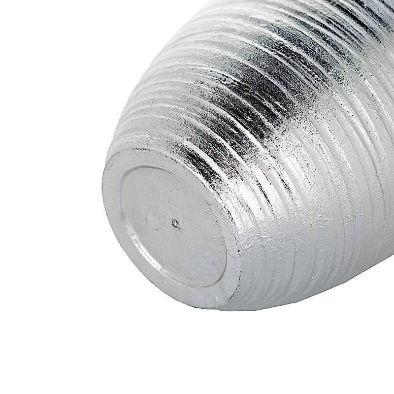 12" Tall Metallic Round Plastic Flower Plant Pot With Horizontal Lines Design 15 12" Tall Metallic Round Plastic Flower Plant Pot With Horizontal Lines Design - Image 13