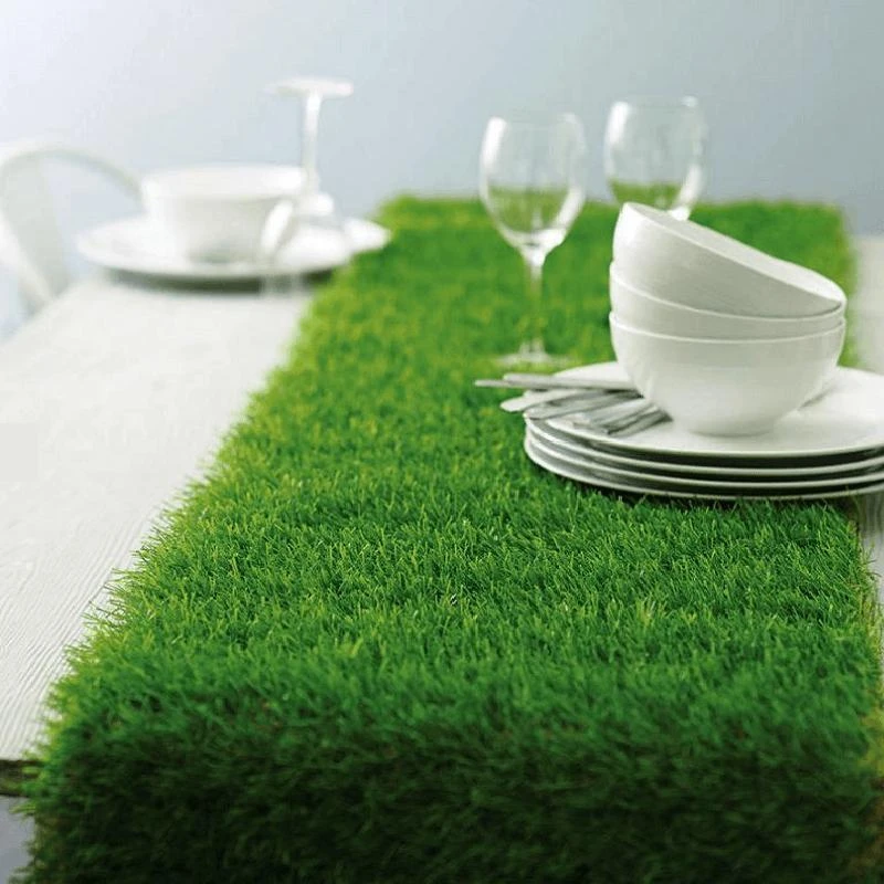 12" X 108" Artificial Green Grass Table Runner 8 12" X 108" Artificial Green Grass Table Runner - Image 6