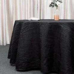 120" Accordion Crinkled Taffeta Round Tablecloth 33 120" Accordion Crinkled Taffeta Round Tablecloth -Optimal Home Decoration 120 accordion crinkled taffeta round tablecloth 28965784191039