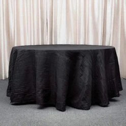 120" Accordion Crinkled Taffeta Round Tablecloth 34 120" Accordion Crinkled Taffeta Round Tablecloth -Optimal Home Decoration 120 accordion crinkled taffeta round tablecloth 28965784223807