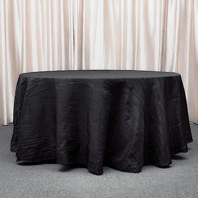 120" Accordion Crinkled Taffeta Round Tablecloth 15 120" Accordion Crinkled Taffeta Round Tablecloth - Image 13