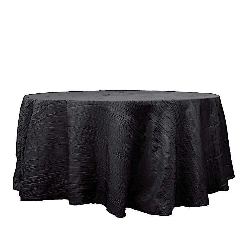 120" Accordion Crinkled Taffeta Round Tablecloth 10 120" Accordion Crinkled Taffeta Round Tablecloth - Image 8