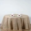 120" Burlap Round Tablecloth - Natural Brown 2 120" Burlap Round Tablecloth - Natural Brown -Optimal Home Decoration 120 burlap round tablecloth natural brown tab jute 120 nat 4738305556543