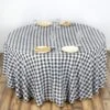 120" Checkered Gingham Polyester Round Tablecloth -Optimal Home Decoration 120 checkered gingham polyester round tablecloth tab chk120 blk 28965787336767