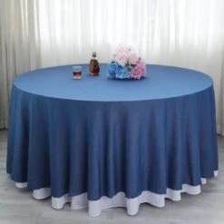 120" Faux Denim Polyester Round Tablecloth - Dark Blue -Optimal Home Decoration 120 faux denim polyester round tablecloth dark blue tab denm 120 4775260553279