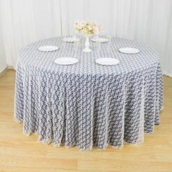 120" Floral Lace Polyester Round Tablecloth -Optimal Home Decoration 120 floral lace polyester round tablecloth 30722377908287