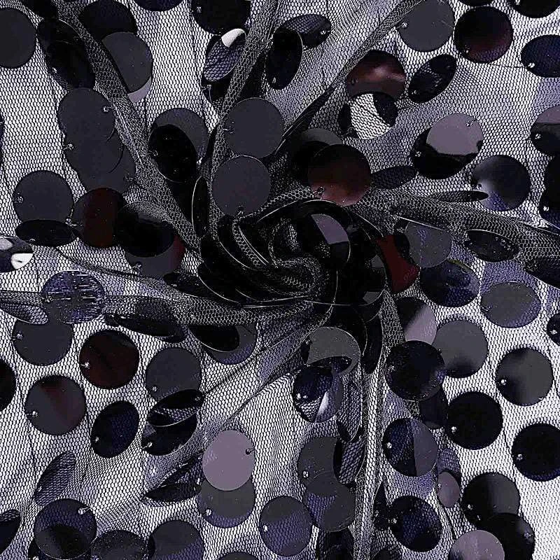 120" Large Payette Sequin Round Tablecloth 7 120" Large Payette Sequin Round Tablecloth - Image 5