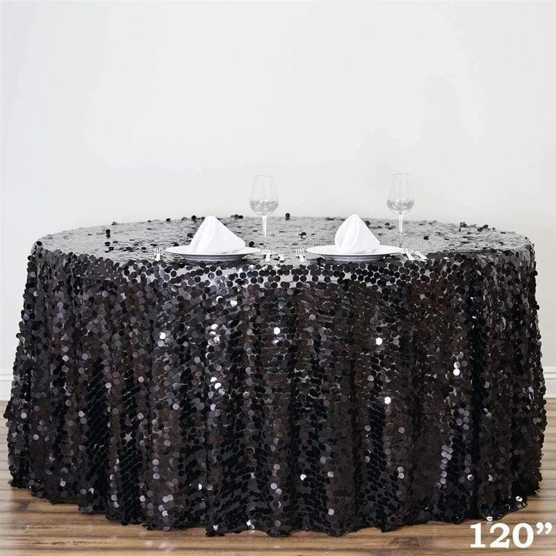 120" Large Payette Sequin Round Tablecloth 3 120" Large Payette Sequin Round Tablecloth