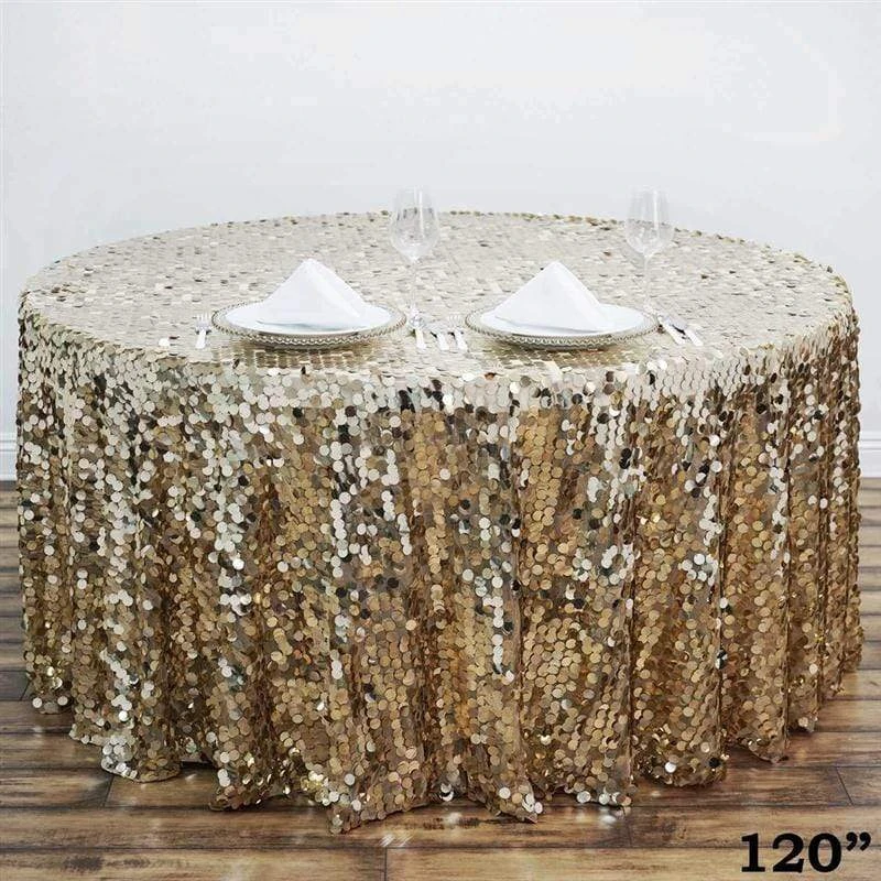 120" Large Payette Sequin Round Tablecloth 21 120" Large Payette Sequin Round Tablecloth - Image 19