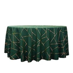 120" Polyester Round Tablecloth With Metallic Geometric Pattern -Optimal Home Decoration 120 polyester round tablecloth with metallic geometric pattern tab foil 120 hunt g 28955702001727