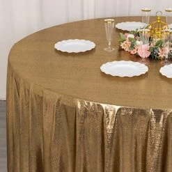 120" Polyester Round Tablecloth With Sequin Dots 26 120" Polyester Round Tablecloth With Sequin Dots -Optimal Home Decoration 120 polyester round tablecloth with sequin dots 31009096597567