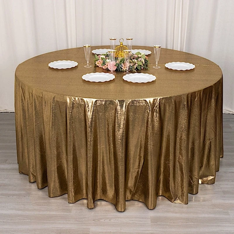 120" Polyester Round Tablecloth With Sequin Dots 5 120" Polyester Round Tablecloth With Sequin Dots - Image 3