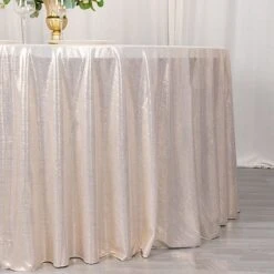 120" Polyester Round Tablecloth With Sequin Dots 33 120" Polyester Round Tablecloth With Sequin Dots -Optimal Home Decoration 120 polyester round tablecloth with sequin dots 31009097383999