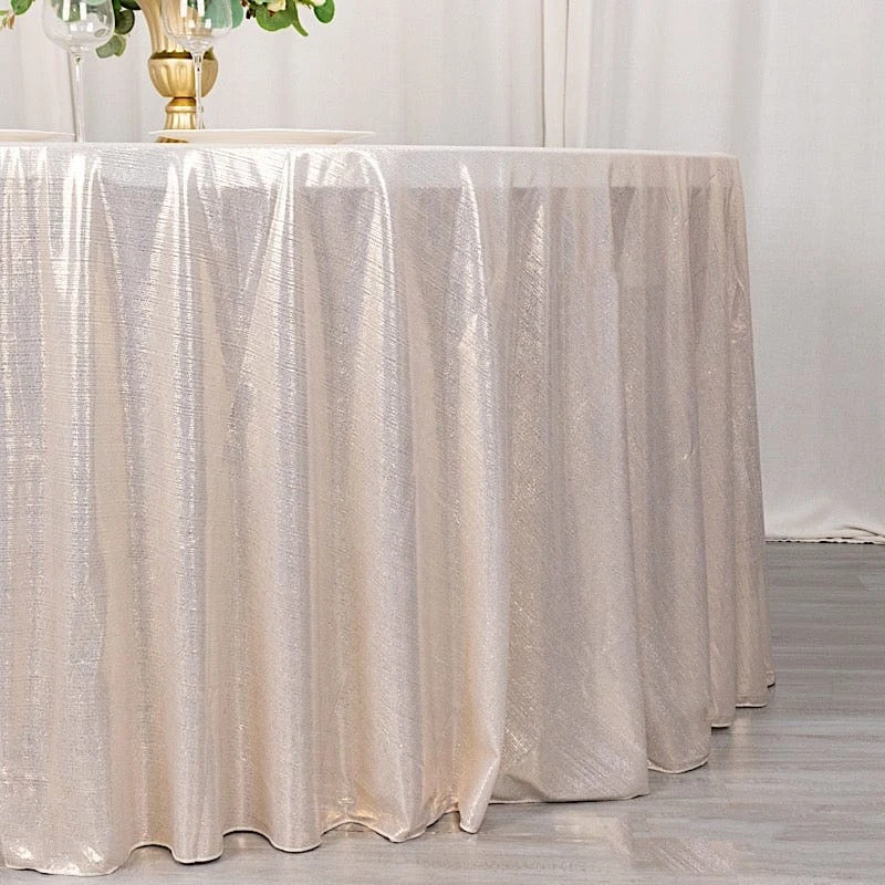 120" Polyester Round Tablecloth With Sequin Dots 14 120" Polyester Round Tablecloth With Sequin Dots - Image 12