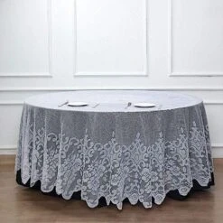 120" Premium Lace Round Tablecloth -Optimal Home Decoration 120 premium lace round tablecloth 29037309231167