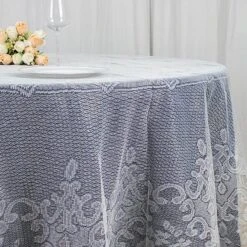 120" Premium Lace Round Tablecloth -Optimal Home Decoration 120 premium lace round tablecloth 30722341634111