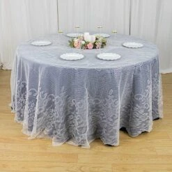 120" Premium Lace Round Tablecloth -Optimal Home Decoration 120 premium lace round tablecloth 30722341863487