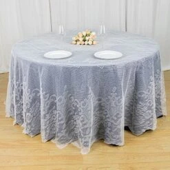 120" Premium Lace Round Tablecloth -Optimal Home Decoration 120 premium lace round tablecloth tab lace01 r120 ivr 30722341797951
