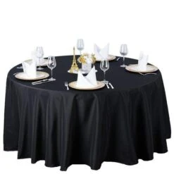 120" Premium Polyester Round Tablecloth Wedding Table Linens