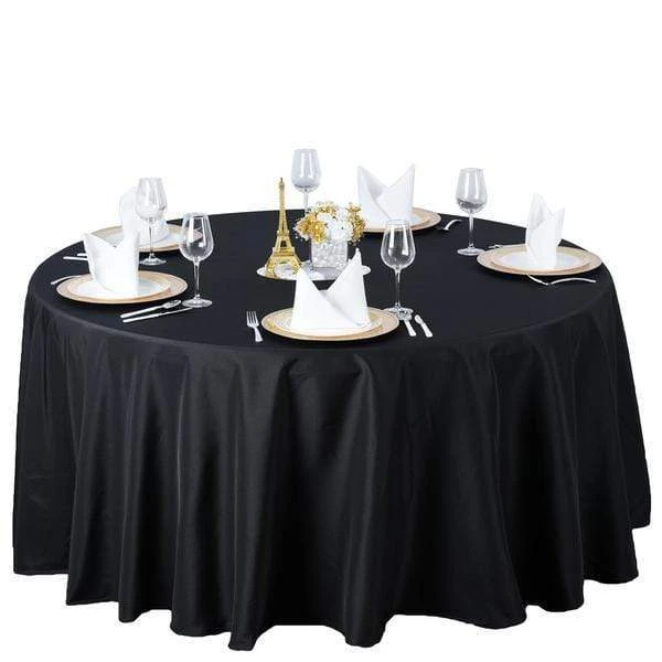 120" Premium Polyester Round Tablecloth Wedding Table Linens 3 120" Premium Polyester Round Tablecloth Wedding Table Linens