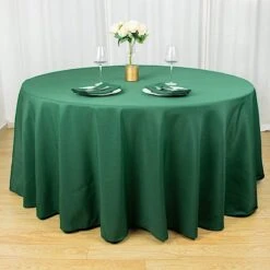 120" Premium Polyester Round Tablecloth Wedding Table Linens 37 120" Premium Polyester Round Tablecloth Wedding Table Linens -Optimal Home Decoration 120 premium polyester round tablecloth wedding table linens 30787759702079