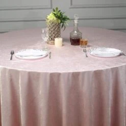 120" Round Premium Velvet Tablecloth -Optimal Home Decoration 120 round premium velvet tablecloth 28965822627903